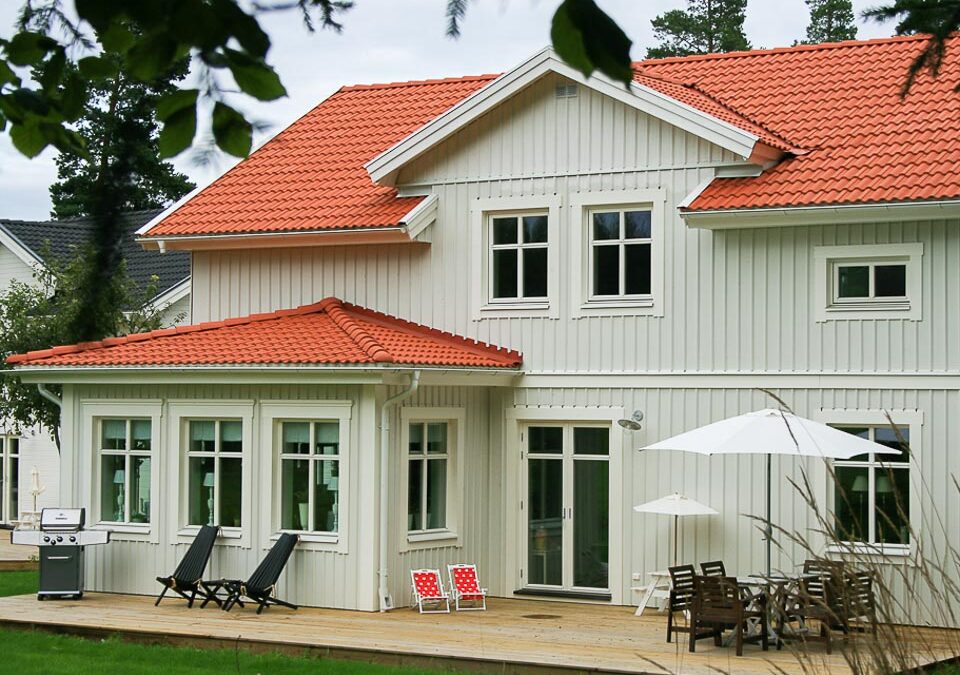 New Englandhus med glasveranda