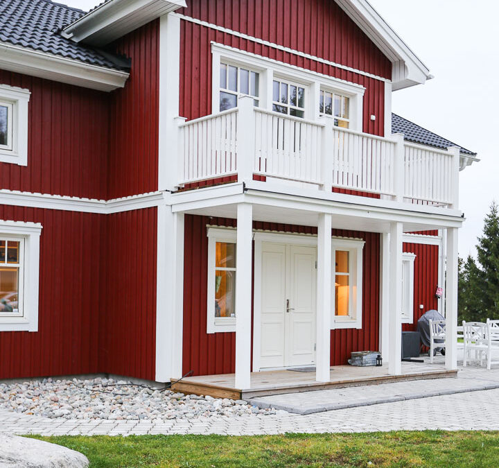 Balkong på övervåning