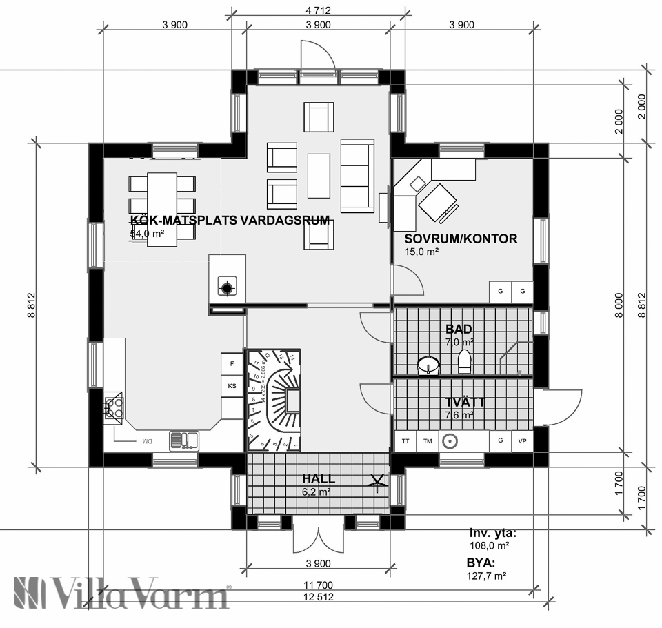 Planlösning Villa Hölö