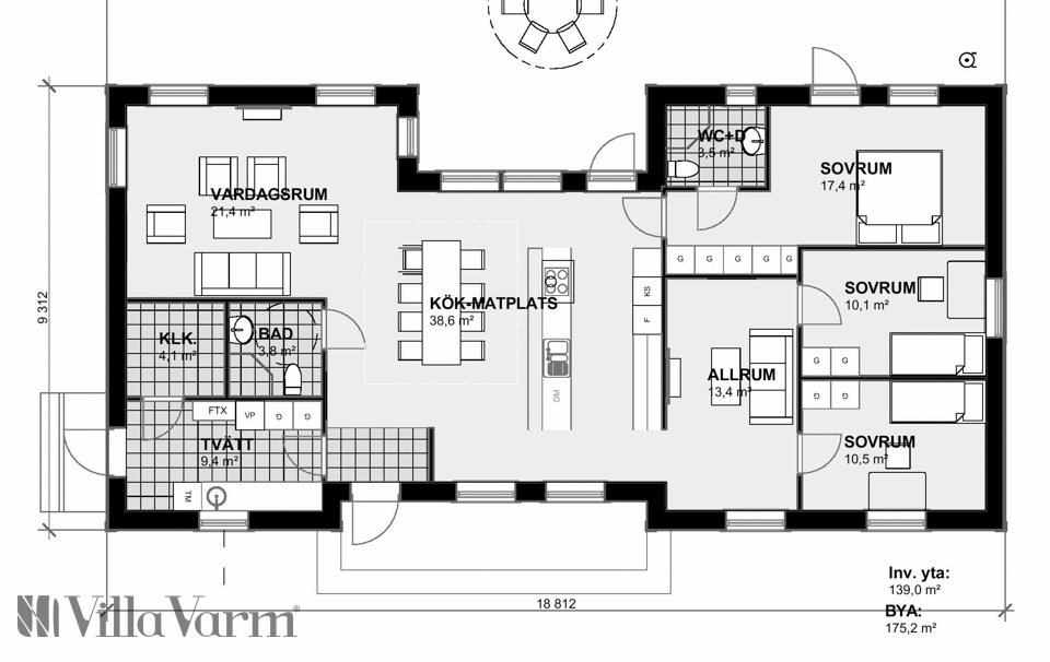 Planlösning Villa Långmyran