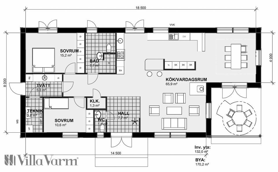 Planlösning Villa Färjestaden